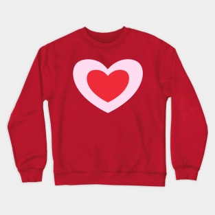 LOVE HEART Charming Simple Romantic Valentine Pink Red - UnBlink Studio by Jackie Tahara Crewneck Sweatshirt